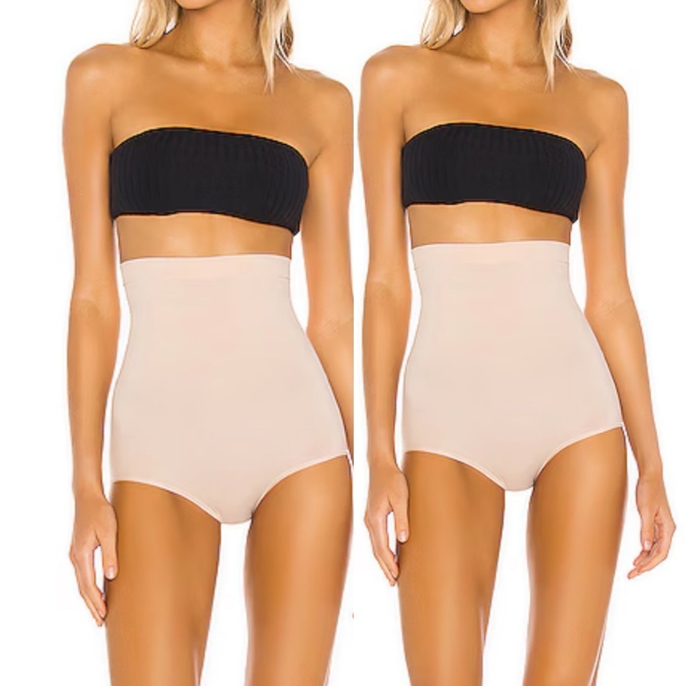 🌻NEW NWOT SPANX SET OF TWO Seamless Power High-Waisted Brief Both Size Small
